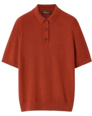 Loro Piana Hibiscus Polo Shirt - Red