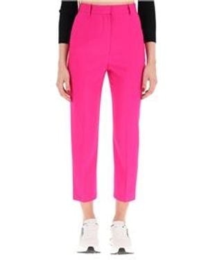 McQueen High-Waist Cropped Trousers - Pink