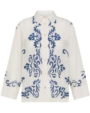 Seventy Floral Print Shirt - Blue
