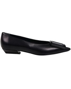 Roger Vivier Pointy Covered B Ballerina - Black