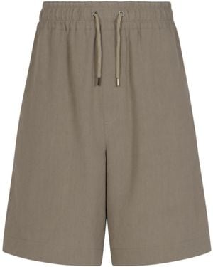 Giorgio Armani Relaxed Fit Drawstring Shorts - Grey