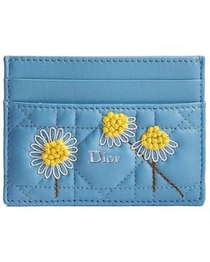 Dior Iviera Jardin Freesia Card Holder - Blue