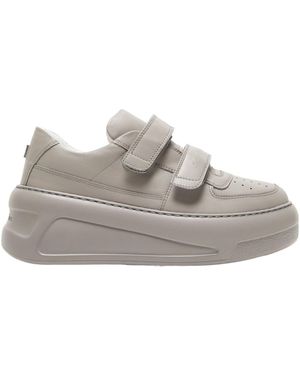 Acne Studios Leather Platform Trainers - Grey