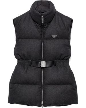 Prada Re-Wool Down Vest - Black