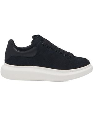 McQueen Leather Oversized Trainers - Blue