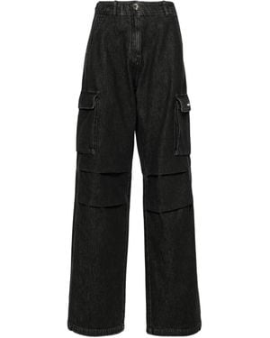 Coperni Mid-Rise Wide-Leg Jeans - Black
