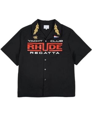 Rhude Regatta Club Shirt - Black
