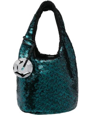 JW Anderson Jw Anderson Sequin Embellished Small Tote Bag - Black
