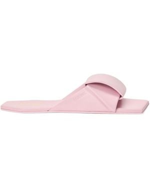 Loewe Logo Embossed Flat Sandals - Pink