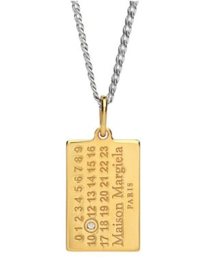 Maison Margiela Embellished Numeric Pendant Necklace - Metallic