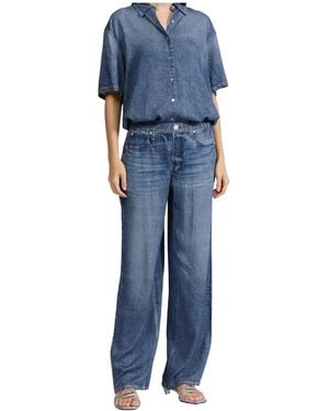 Rag & Bone Elastic Waistband Jeans - Blue