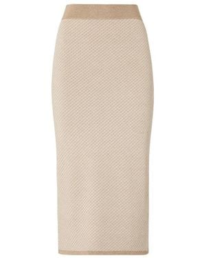 Fendi Textured Midi Skirt - Natural