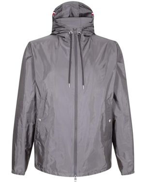 Moncler Logo Waterproof Bomber Jacket - Gray