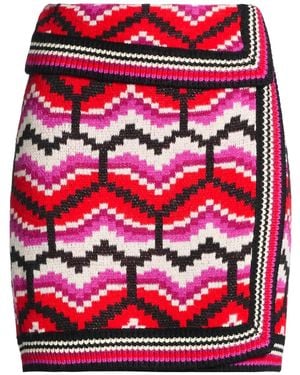FARM Rio Elastic Waist Midi Skirt - Red