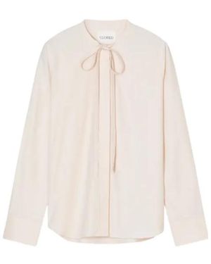 Closed Bow-Tie Blouse - White