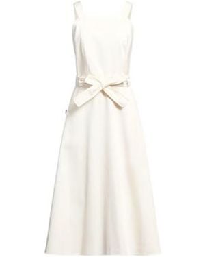 Weekend by Maxmara Solid Color Pinafore Dress - White