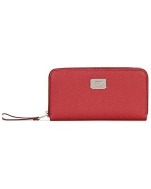 Tod's Logo Sticker Wallet - Red