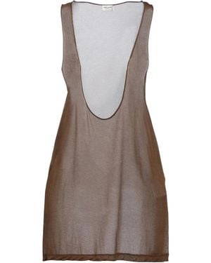Saint Laurent Deep V-Neck Vest - Brown