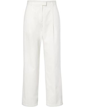 The Row Neriah Cotton And Cashmere Straight Pants - White