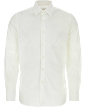 Prada Long-Sleeved Poplin Shirt - White