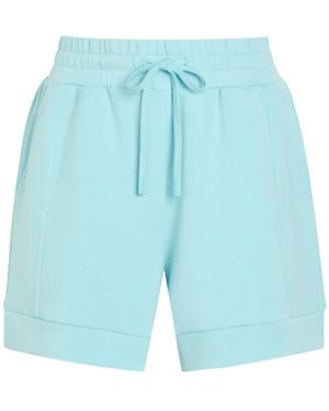 Varley Atrium Drawstring-Waist Paneled Shorts - Blue