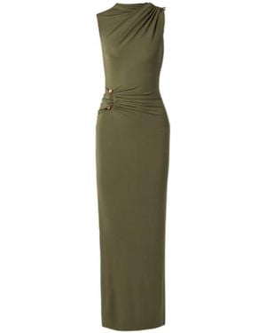 Cult Gaia Embellished Gathered Stretch-Jersey Gown - Green