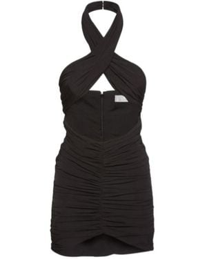 GIUSEPPE DI MORABITO Crepe De Chine Cut Out Mini Dress - Black