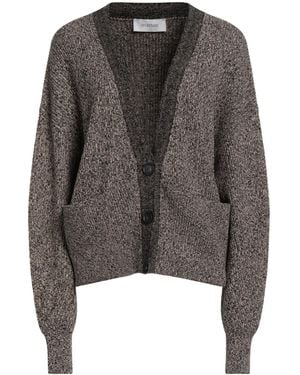 Sportmax Knitted Long Sleeve Cardigan - Gray