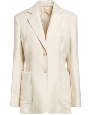 Max Mara Simple Single- Linen Suit - Natural