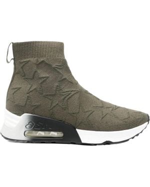 Ash Sock-Style Ankle Boots - Green