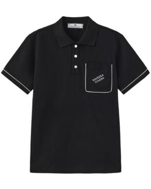 Marissa Chiara Short-Sleeved Polo Shirt - Black