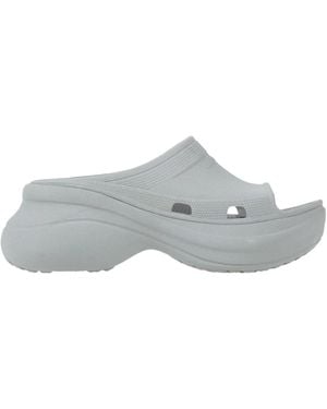 Balenciaga Minimalist Rubber Sandals - Grey