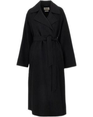 Weekend by Maxmara Operoso Belted Long Coat - Black