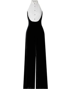 Ralph Lauren Illeana Two-Tone And Halterneck Jumpsuit - Black