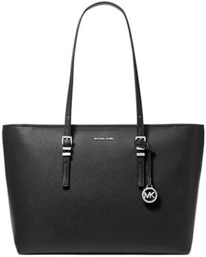 MICHAEL Michael Kors Quinn Large Pebbled Leather Tote Bag - Black