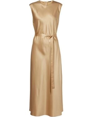 JOSEPH Belted Midi Dress - Natural