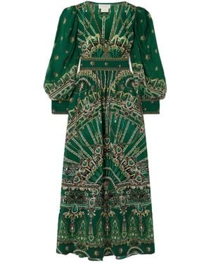 CAMILLA Printed Maxi Dress - Green