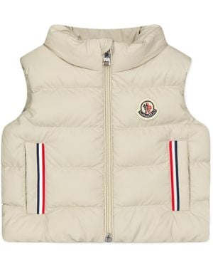 Moncler Logo Patch Vest - Natural