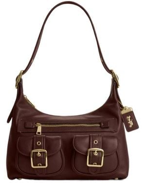 COACH Allison Zip Top Shoulder Bag - Brown