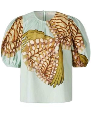 Ulla Johnson Short Puff-Sleeve T-Shirt - White