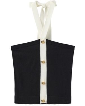 Marissa Chiara Halter Neck Tube Top - Black