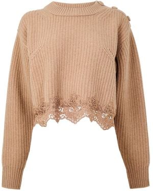 Chloé Mp18 Cable Knit Sweater - Natural