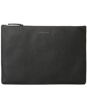 Orciani Logo Lettering Zipped Document Holder - Black