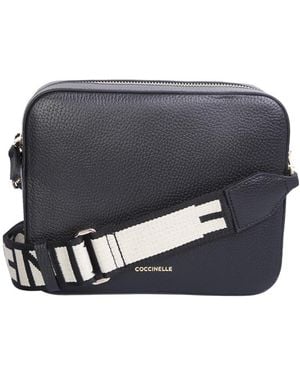 Coccinelle Tebe Logo Stamp Zip-Up Crossbody Bag - Grey