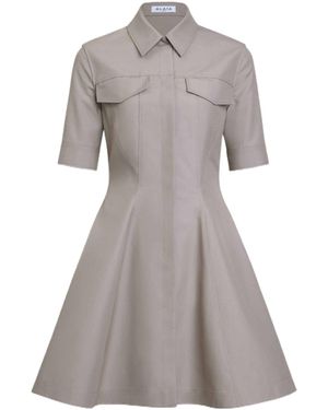 Alaïa Alaïa Poplin Skater Dress - Grey