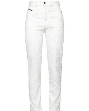 DIESEL Colored Ripped Skinny Jeans - White