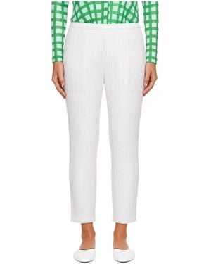 Pleats Please Issey Miyake Basics Trousers - Blue