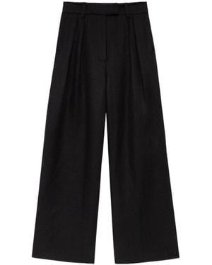 Anine Bing Casual Trousers With Belt Loops - Black