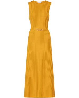Gabriela Hearst Ribbed-Knit Wool And Cashmere Maxi Dress - Yellow