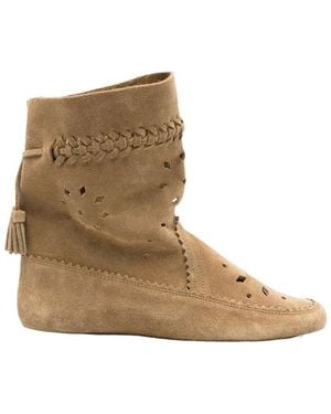 Isabel Marant Round-Toe Ankle Boots - Brown